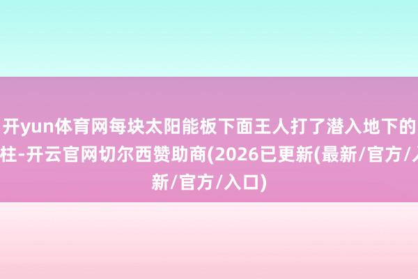 开yun体育网每块太阳能板下面王人打了潜入地下的水泥柱-开云官网切尔西赞助商(2026已更新(最新/官方/入口)